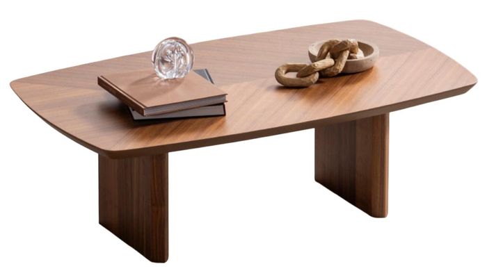 Designer Brauner Couchtisch Wohnzimmer Eleganter Holztisch Möbel