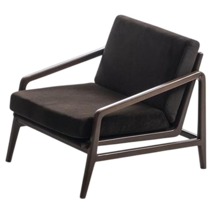 Stilvoller Einsitzer Wohnzimmer Stoffsessel Designer Metallrahmen