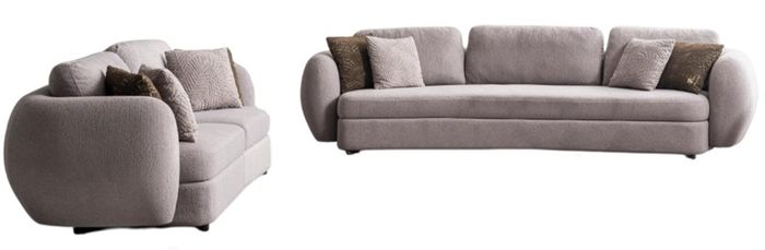 Graues Modernes Sofa-Set Stilvoller 5-Sitzer Designer Viersitzer