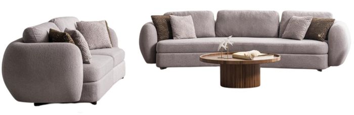 Elegante Wohnzimmer Polstergarnitur Moderner 4-Sitzer Couchtisch