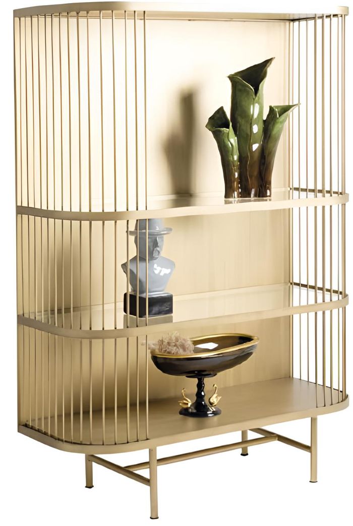 Stilvolle Standvitrine Designer Wohnzimmer Ablagekommode Luxus Möbel