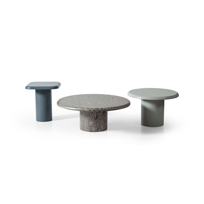 Designer Couchtisch-Set Robuster Rundtisch Marmor Kaffeetische