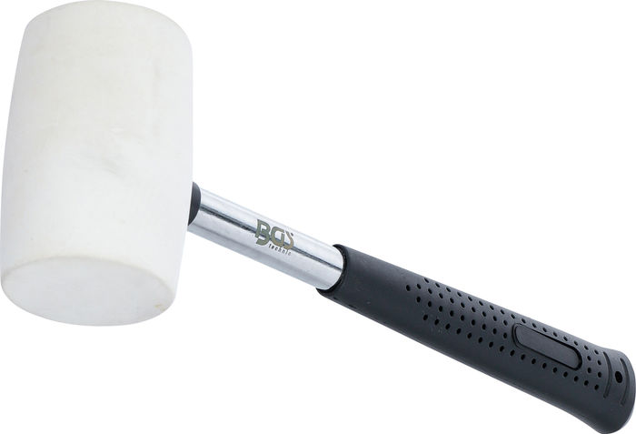 BGS Gummihammer | Metall-Stiel | weißer Kopf | &Oslash; 48 mm | 250 g