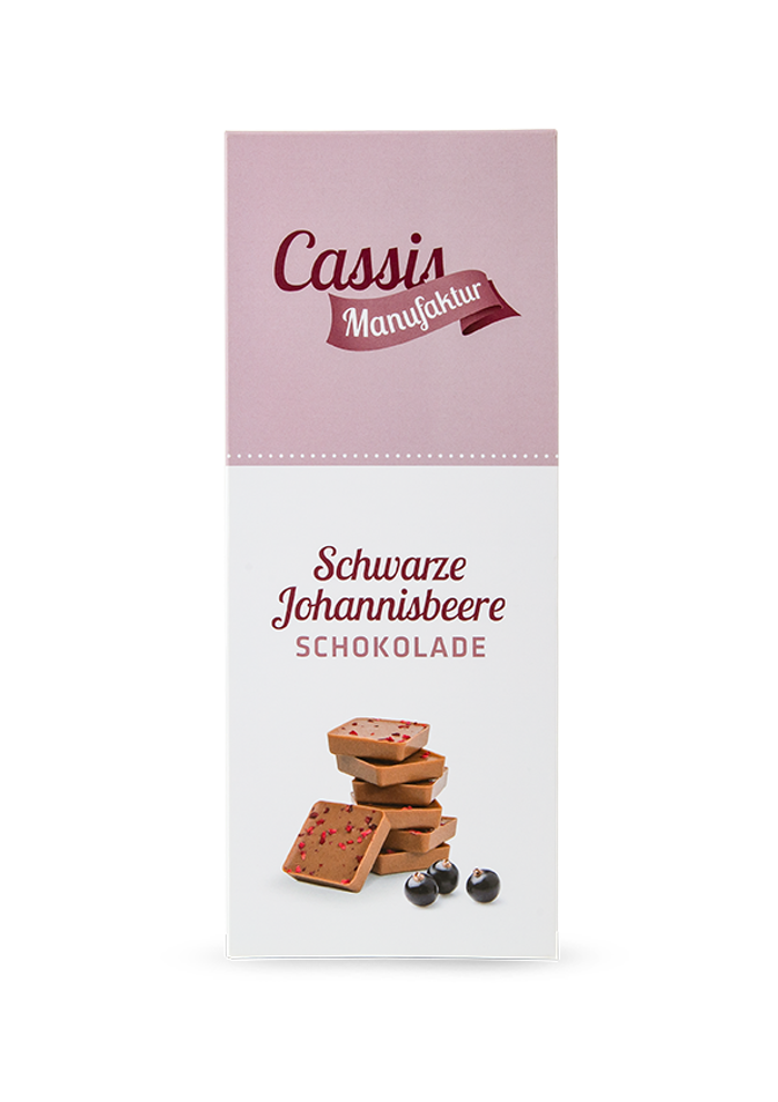 Schokolade Vollmilch Schwarze Johannisbeere