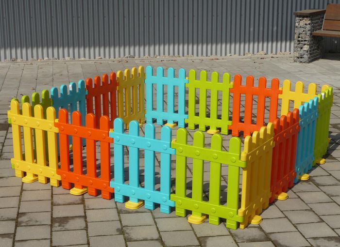 BABY Laufstall MAXI REGENBOGEN aus KUNSTSTOFF 8-teilig in TOP QUALITÄT