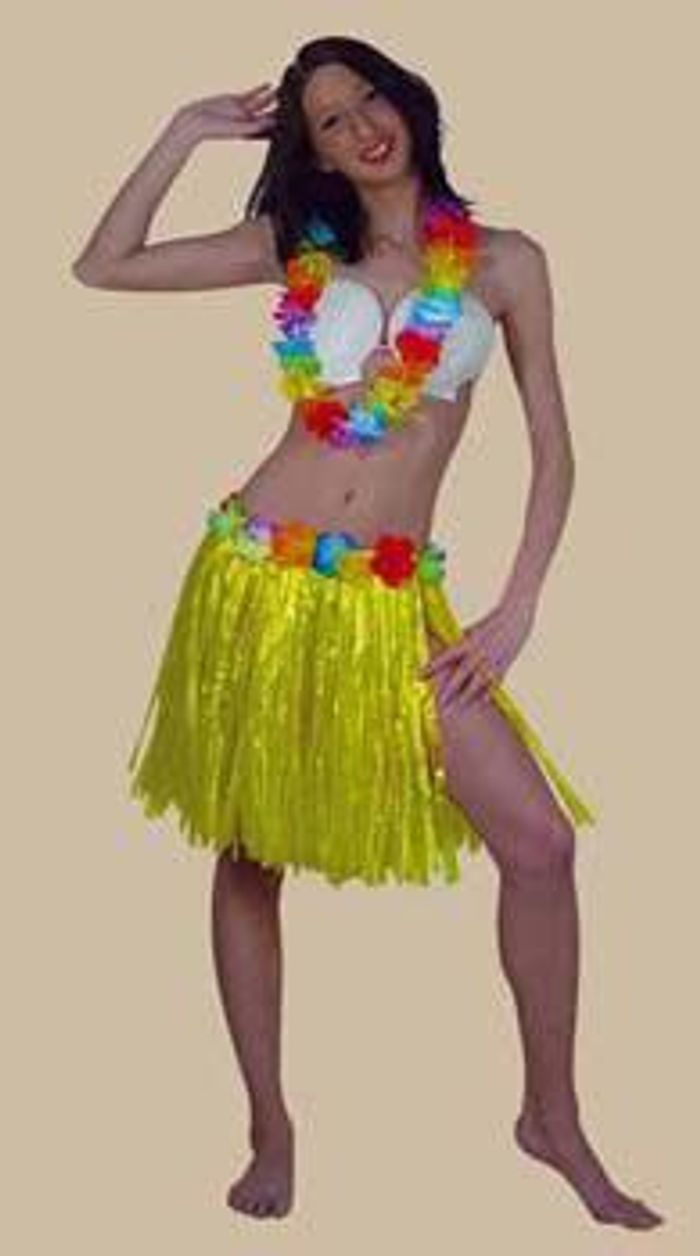 Hawaii - Set 3-teilig Bastrock Hawaii Hawaiikette