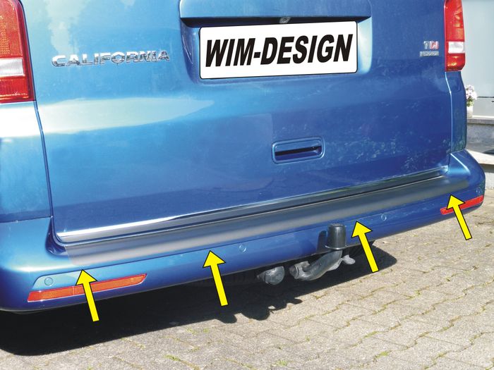 Aufkleber KOFFERRAUMSCHUTZ LADEKANTENSCHUTZ für VW Bus T5 in TOP QUALITÄT