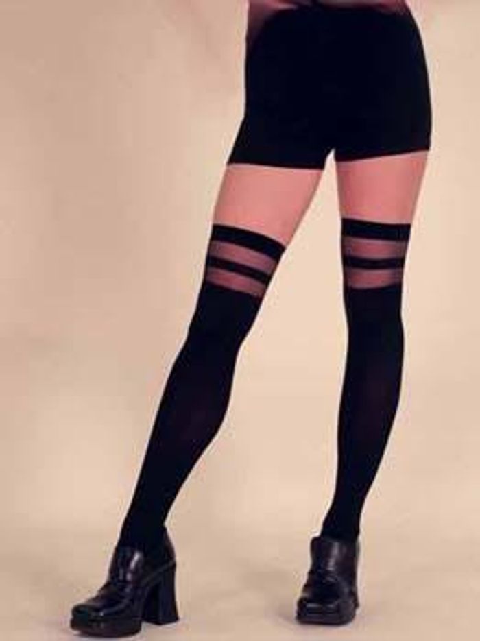 Edel - Overknees schwarz Karneval Halloween