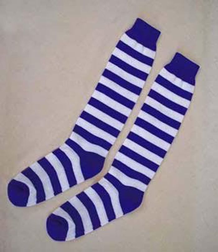 Ringelsocken Ringelstrümpfe blau weiß Ringel - Strümpfe Socken blau/weiß