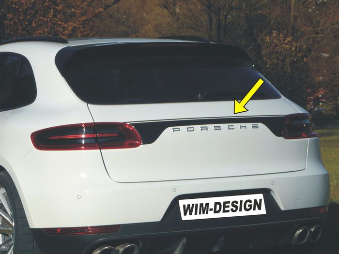 HECKKLAPPE-DESIGN Aufkleber für Porsche MACAN "Made in Germany"