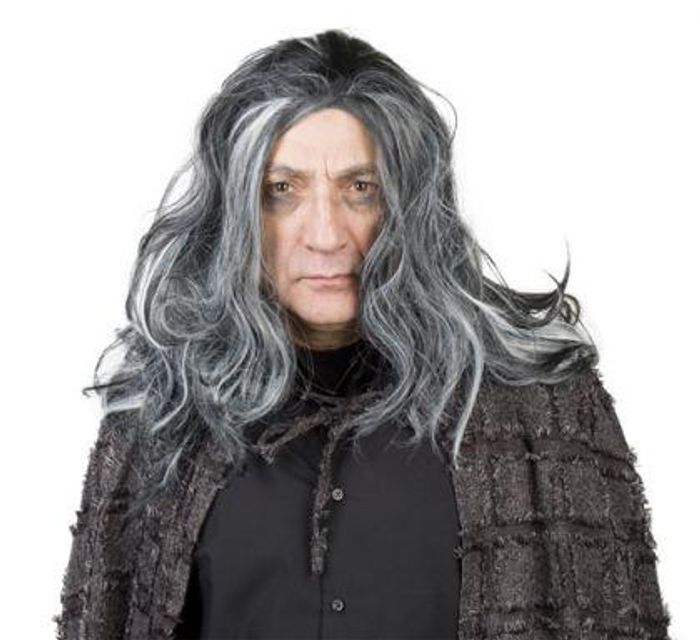 Perücke Vampir Vampirperücke Mittelalter Graf Professor Vampirperücke