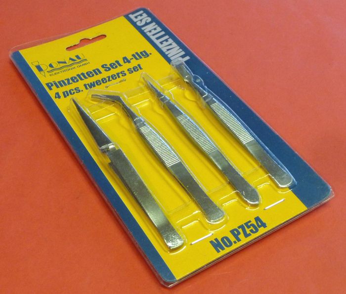 Feinmechaniker Modellbau PINZETTEN 4er SET "ROSTFREI in TOP QUALITÄT"