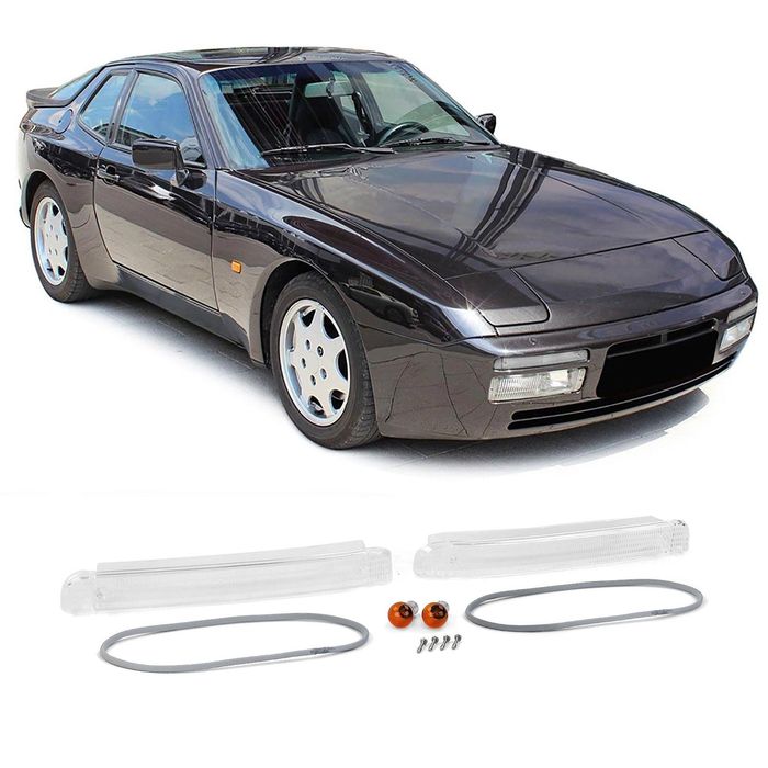 Front Blinker Klar Weiß mit Dichtungen für Porsche 944 S2 Turbo 87-91
