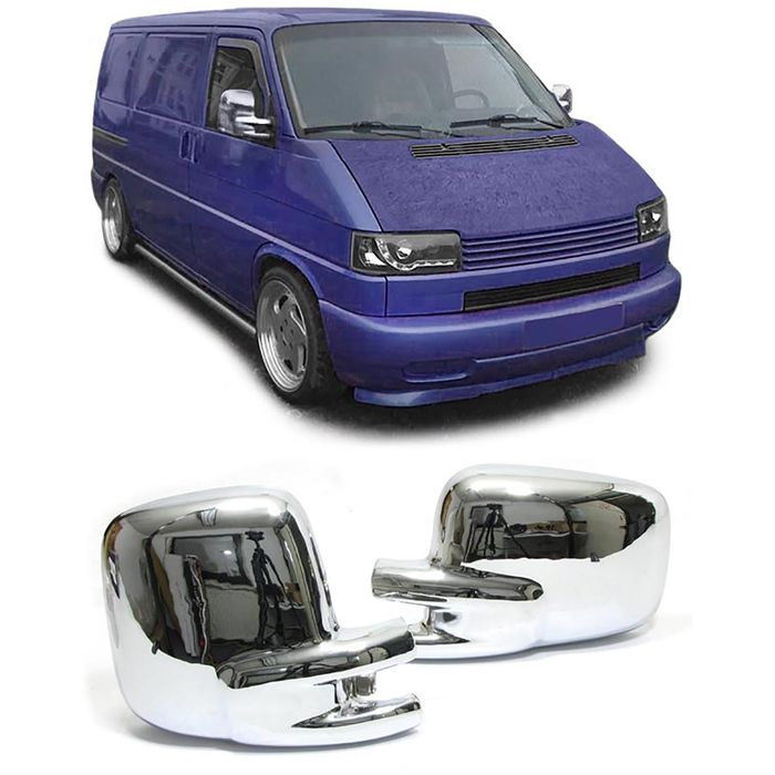 Chrom Spiegelkappen Abdeckungen für VW T4 Bus Transporter 90-03