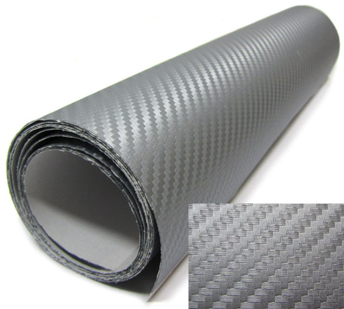 3D Carbonfolie silber selbstklebend 30cmx153cm