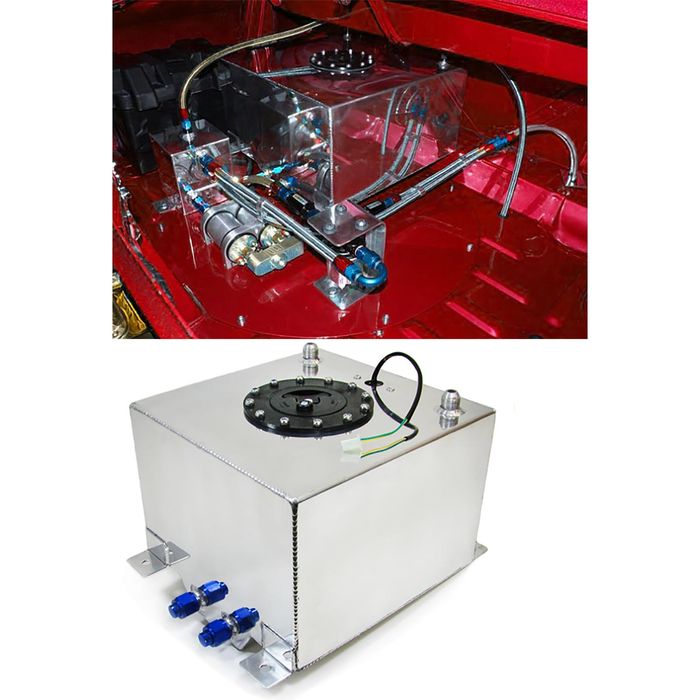 Alu Motorsport Renn Tank mit Antischwall + Geber 20L