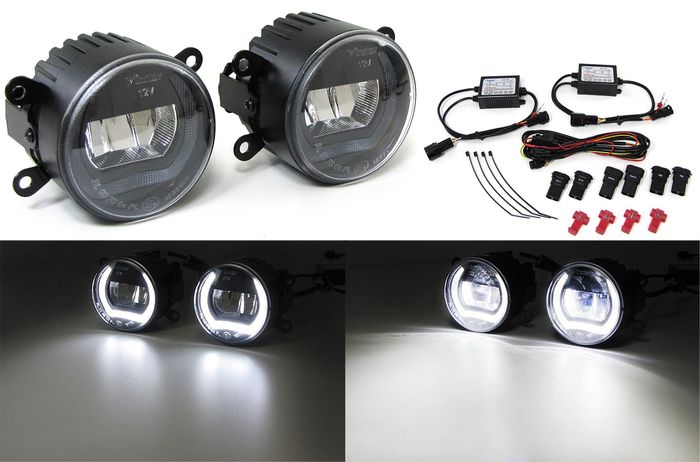 Klarglas LED Nebelscheinwerfer mit Tagfahrlicht für Jaguar S Type X Type