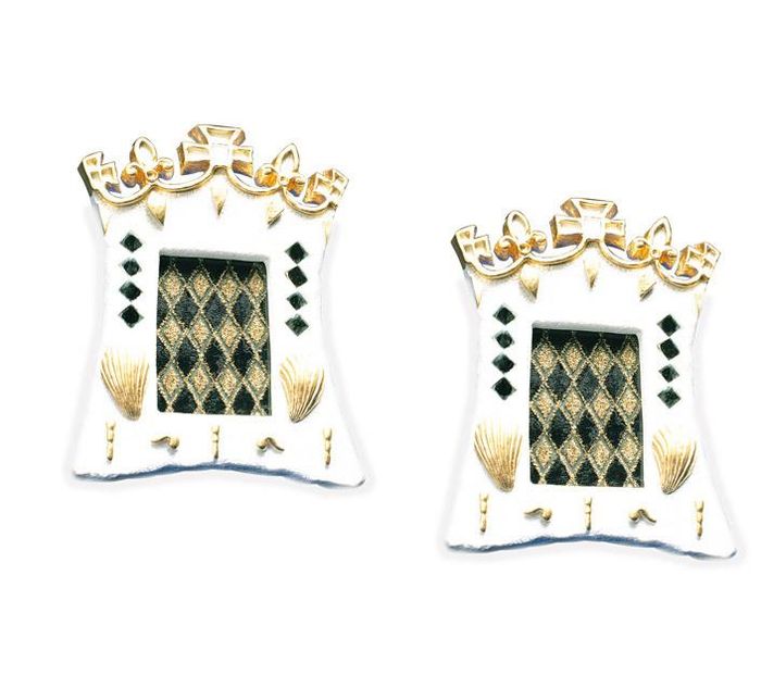 Bilderrahmen Neptun Gold Weiß 2er SET