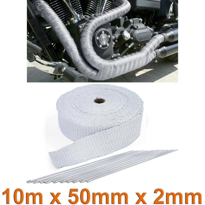 Auspuff Hitzeschutzband Thermoband Keramik bis 1300°C 50mmx2mm 10Meter