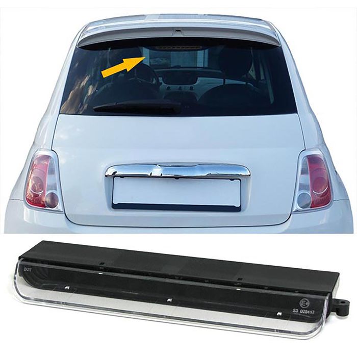 LED Bremsleuchte schwarz für FIAT 500 ab 07