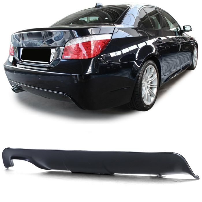 Sport Heckdiffusor Schwarz für BMW 5er E60 Limousine 03-10