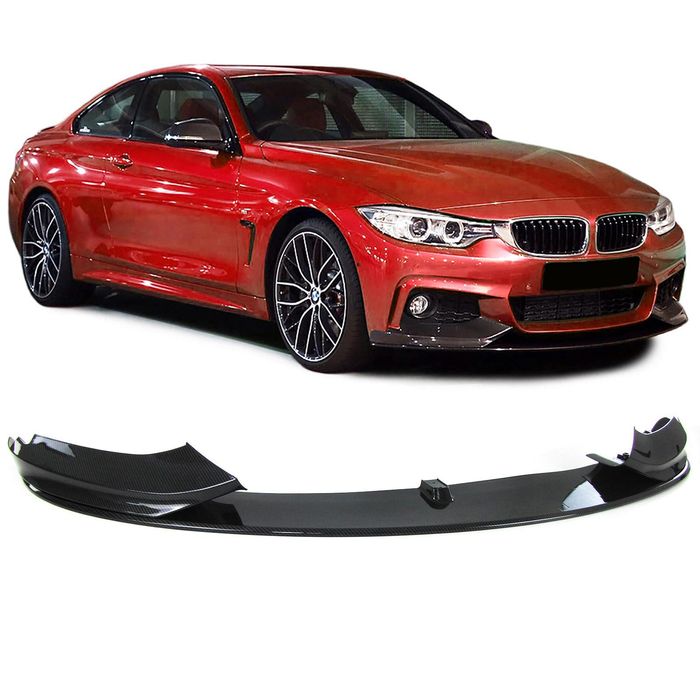 Front Spoilerlippe Ansatz Stoßstange Sport Optik Carbon Look passend für BMW F32