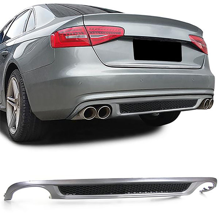 Sport Heck Diffusor Einsatz mit Gitter für Audi A4 B8 Limousine Avant 07-11