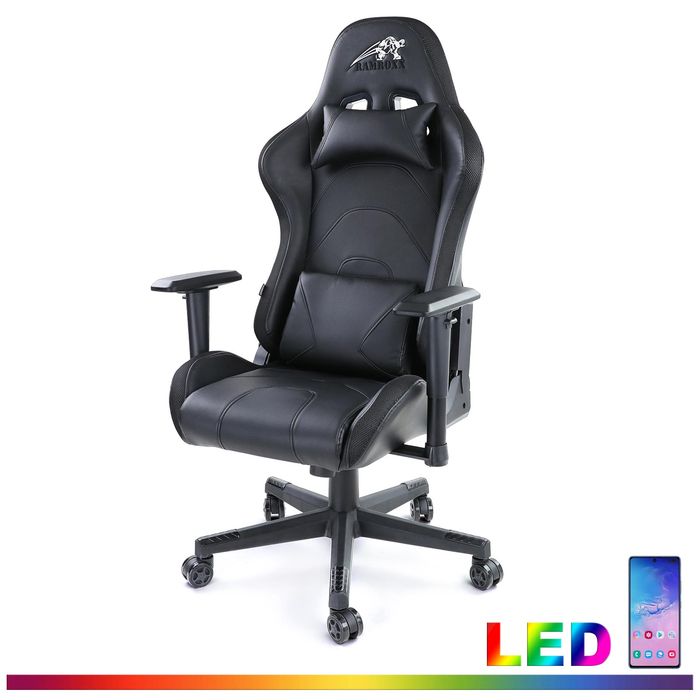 Gamingstuhl eSport Chefsessel Stuhl Schreibtisch Sportsitz mit LED Beleuchtung