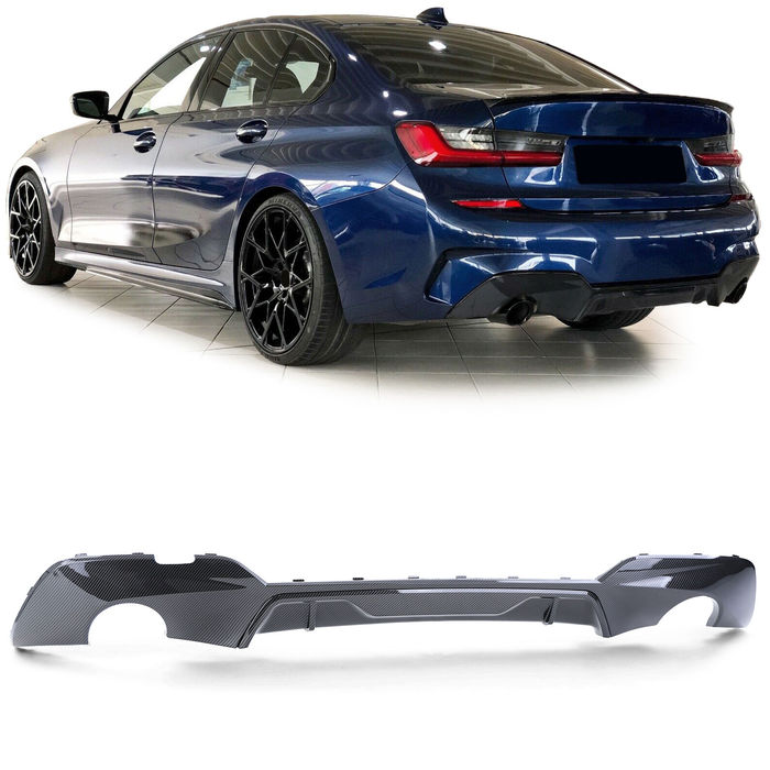 Heckdiffusor Performance Carbon Endrohr beidseitig passend für BMW 3er G20 ab 18