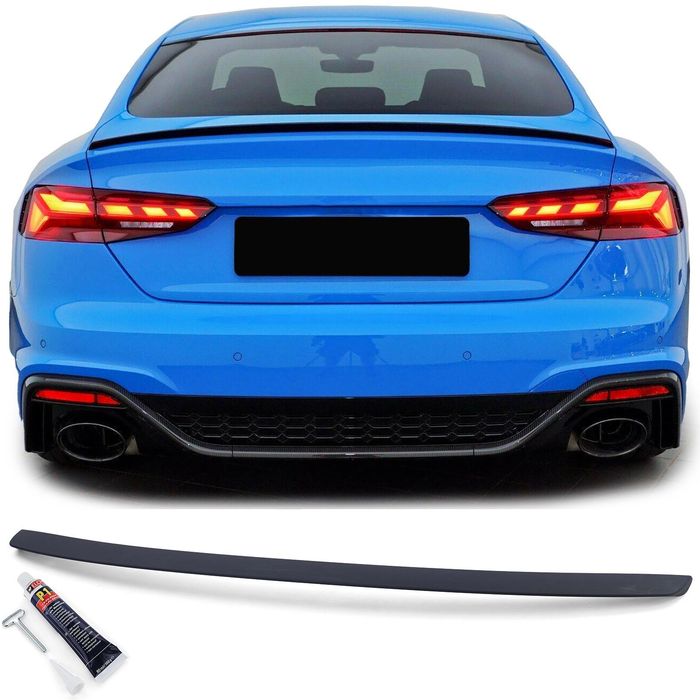 Sport Heckspoiler Lippe Schwarz Matt passend für Audi A5 S5 RS5 F5 16-21
