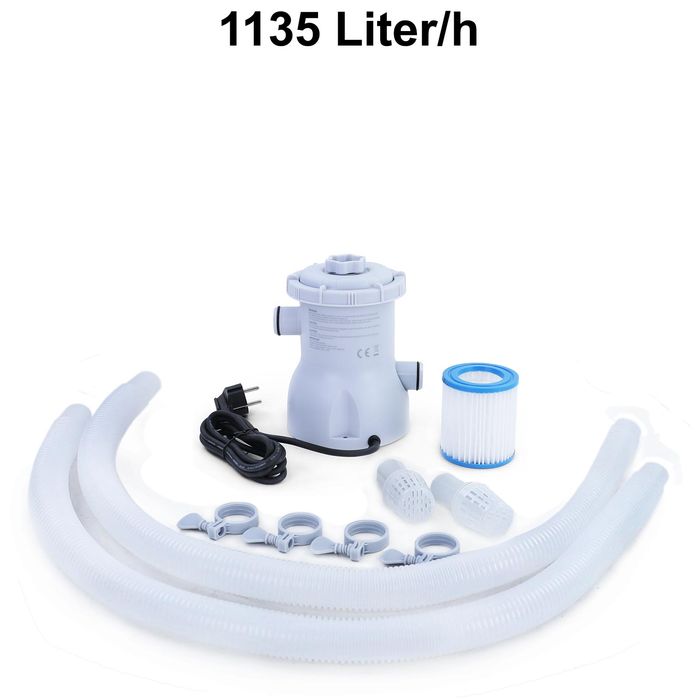 Pool Filterpumpe Wasserfilter Kartuschenfilter Swimmingpool 1135 l/h 300 GAL