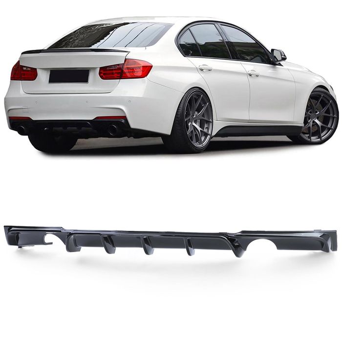 Heckdiffusor Performance Glanz Endrohr beidseitig passend für BMW 3er F30 11-19