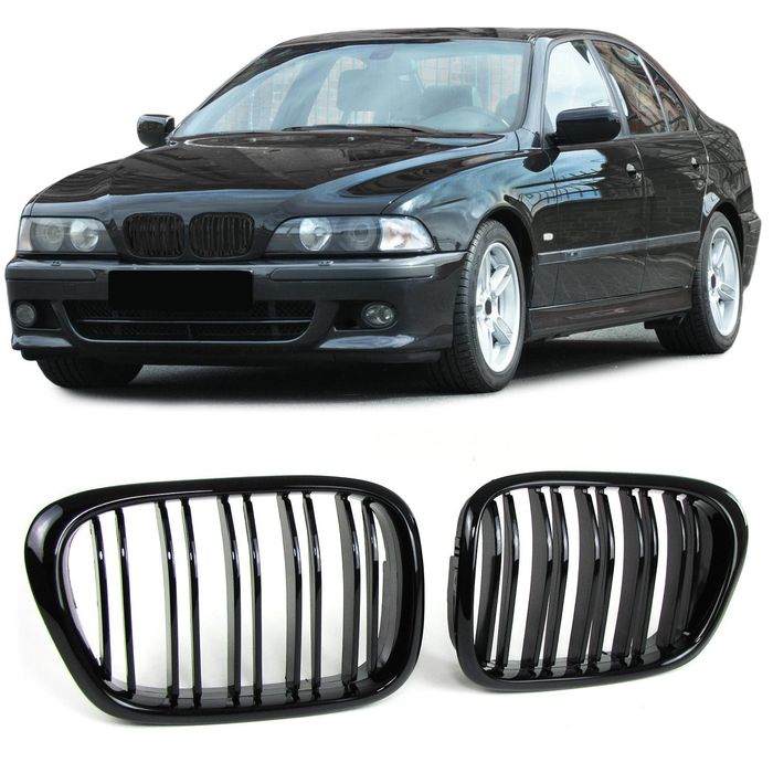 Sport Kühlergrill Doppelsteg Performance Glanz passend für BMW E39 95-03
