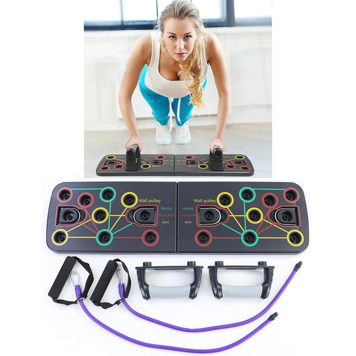 Push Up Board 9in1 Multiboard Liegestützgriffe Multitrainer Fitness Gym