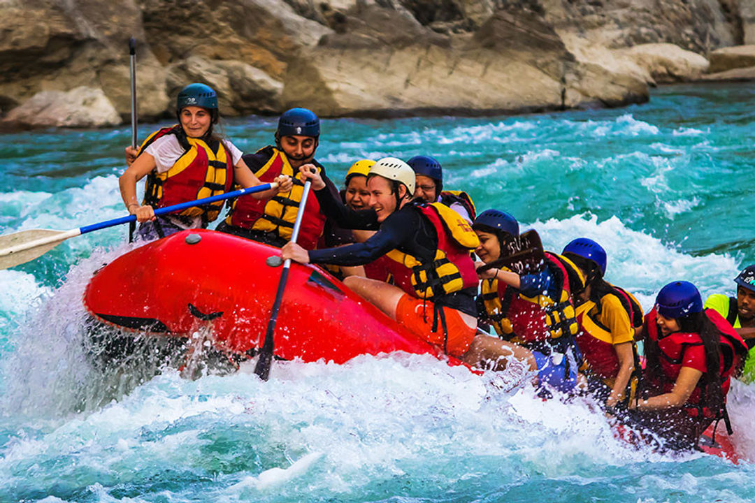 Rafting on the Ganges river in Rishikesh