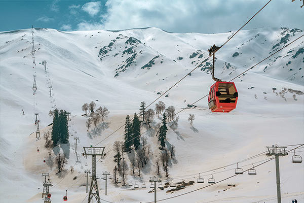 Red Gondola cable car
