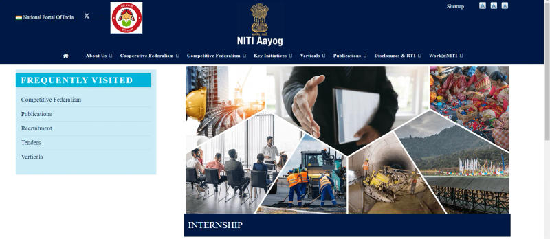 Niti Aayog Internship Eligibility