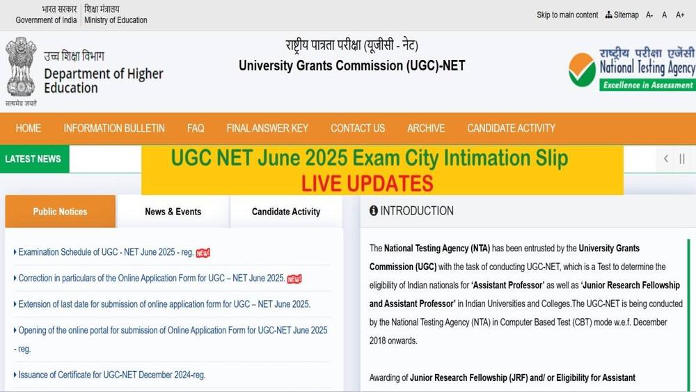 ownload your UGC NET Exam City Slip now, know your exam centre, and get ready for the upcoming UGC NET Admit Card release. Visit ugcnet.nta.ac.in for all updates.