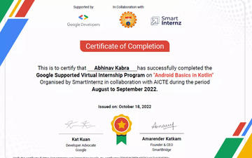 AICTE Internship Certificate