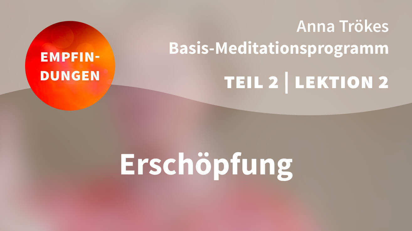 Basis Meditationsprogramm Anna Trökes Teil 2 Lektion 2