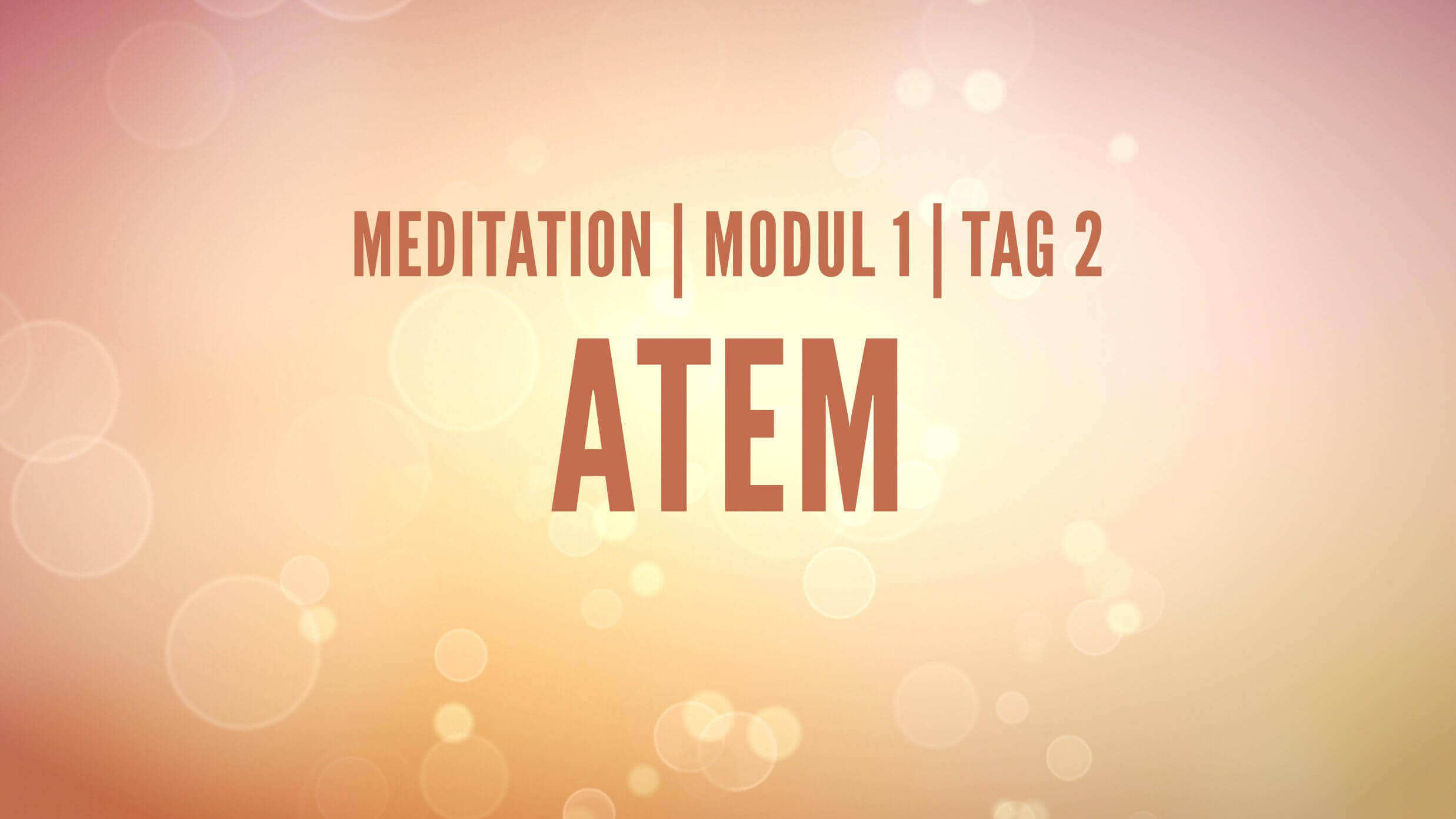 Yoga Video Modul 1, Tag 2: Meditation mit Fokus Atem