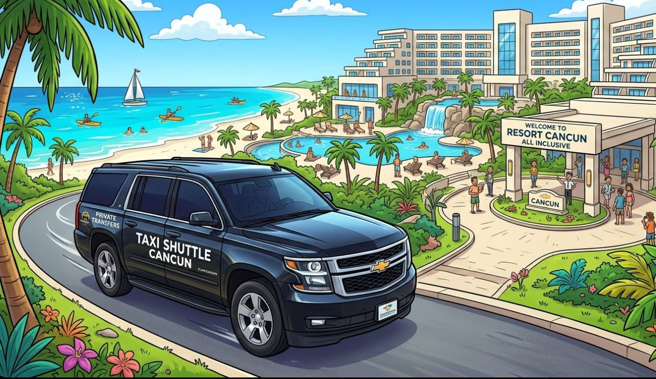Transporte familiar y shuttle privado en Cancún con unidades amplias y seguras
