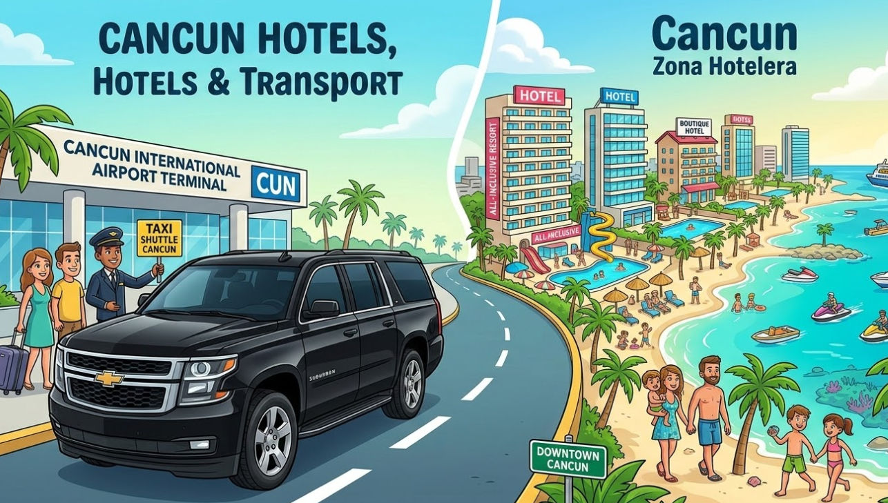 Transporte ejecutivo y taxi privado en Cancún para viajes de negocios