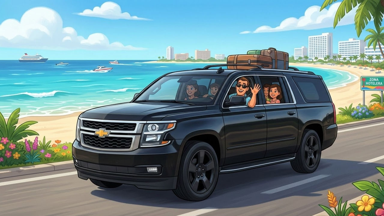 Venta de traslados privados y taxi shuttle en Cancún con servicio premium