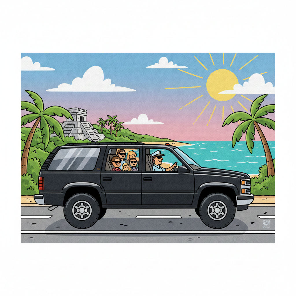 Taxi Shuttle con amplio espacio para equipaje y traslados de maletas voluminosas