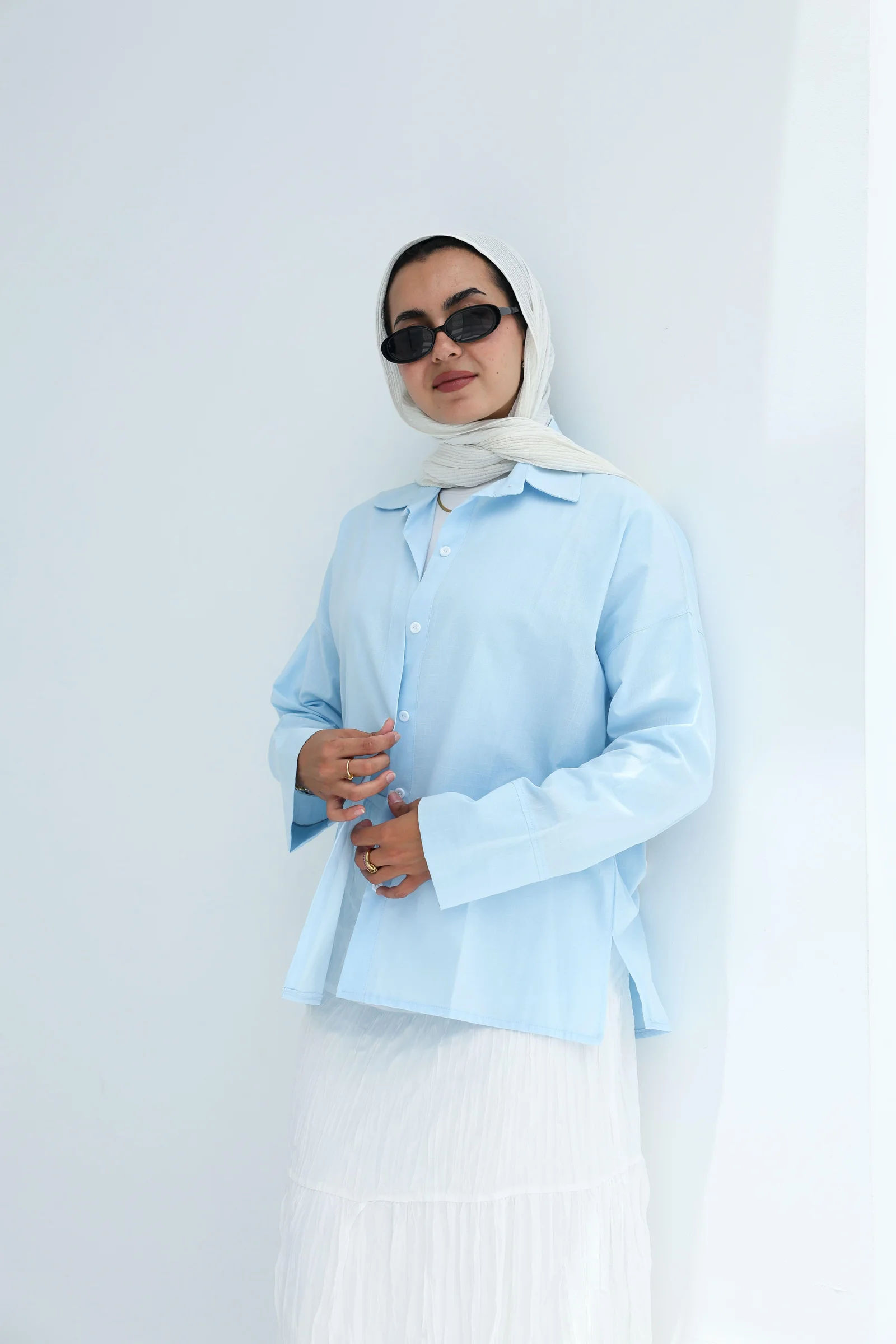 Baby Blue Linen Shirt