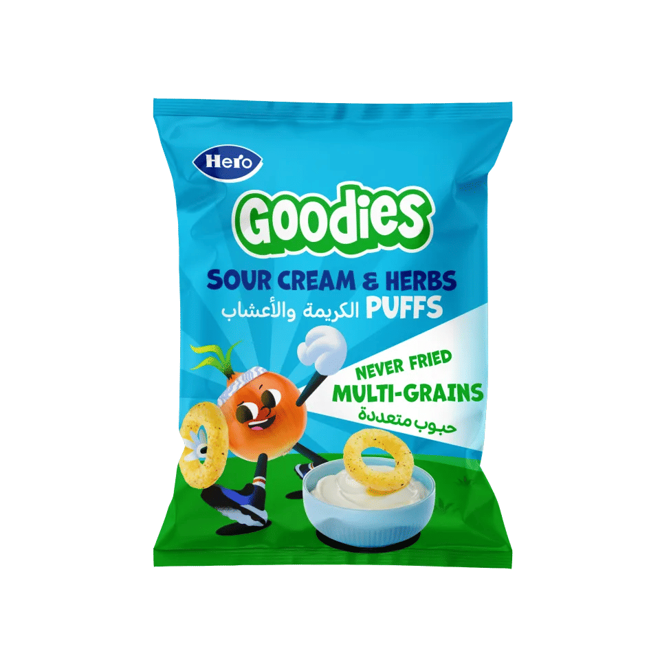 Hero Goodies Sour Cream & Herbs Puffs 30g