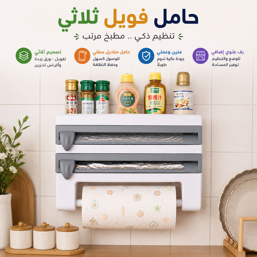 حامل فويل ثلاثي متعدد الاستخدامات
