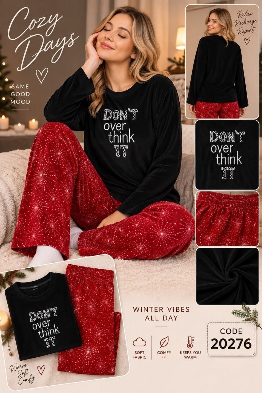 Black Don't Overthink velvet set