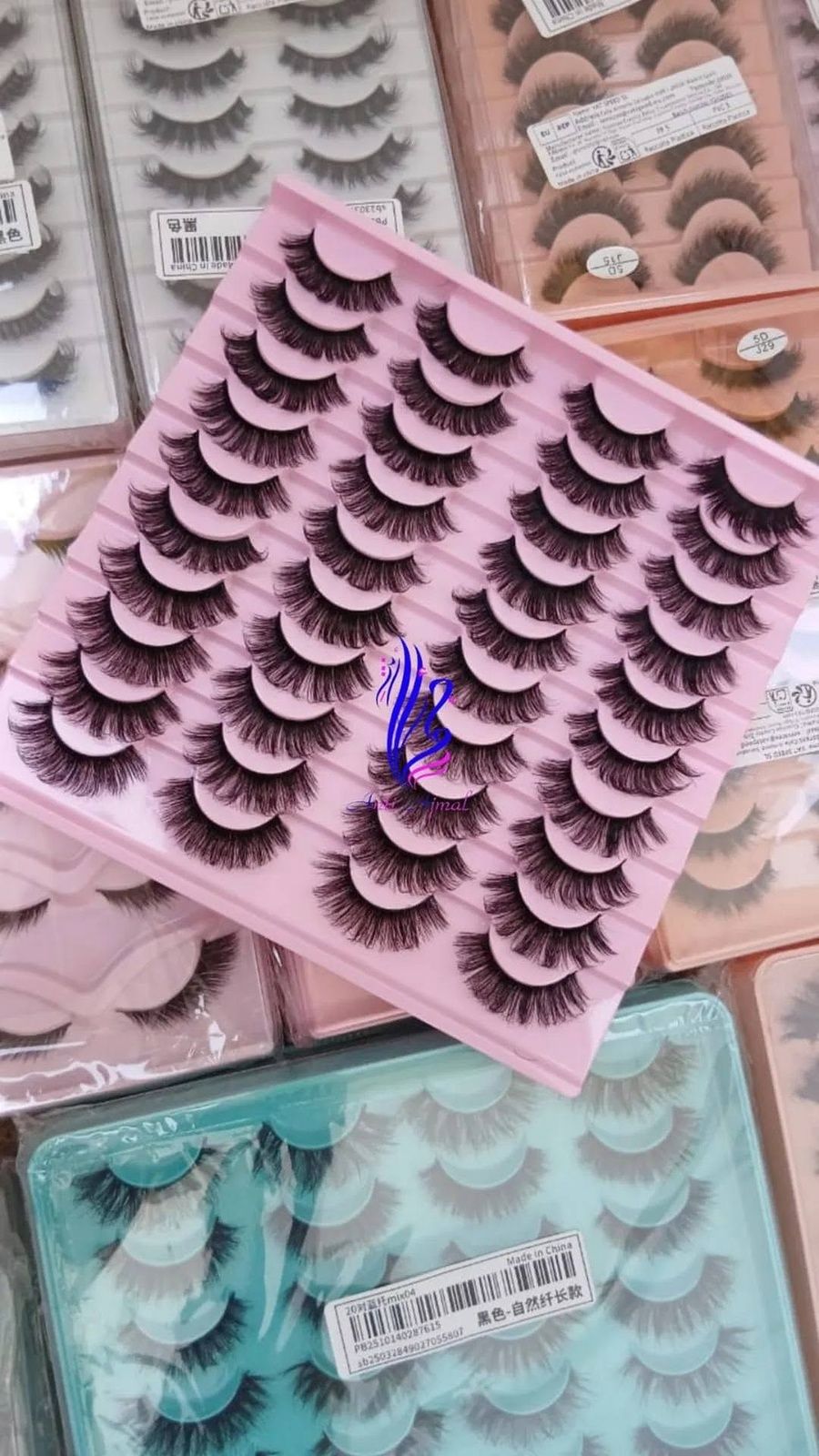 باكيت رموش شي ان 20 زوج شعر طبيعي عرض موفر | SHEIN Lashes